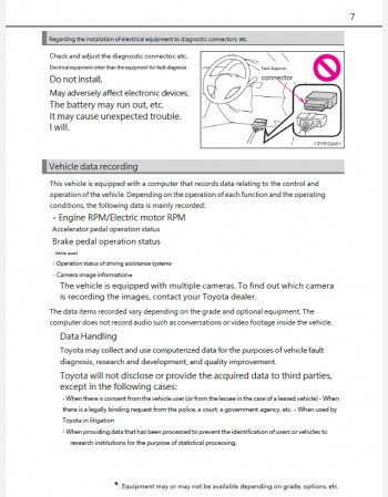 toyota prius alpha 2020-2021 owners manual in english